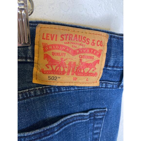 Levi’s 502 Tapered Leg Dark Blue Men’s Denim Jeans NWT 44 x 30 Big Tall Stretch - Picture 5 of 16